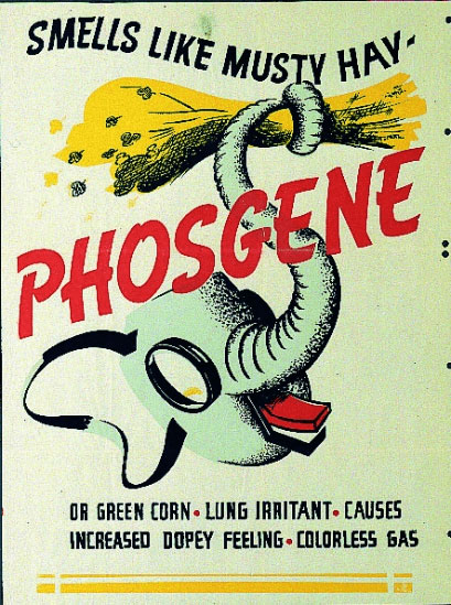 海报大象头读“发霉的干草的味道”Phosgene
