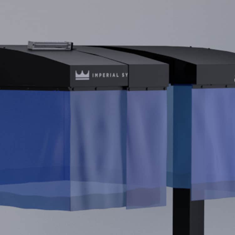 在通风柜上显示的起重机进入槽