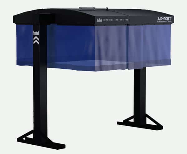 带焊接窗帘的空气口烟气排气罩