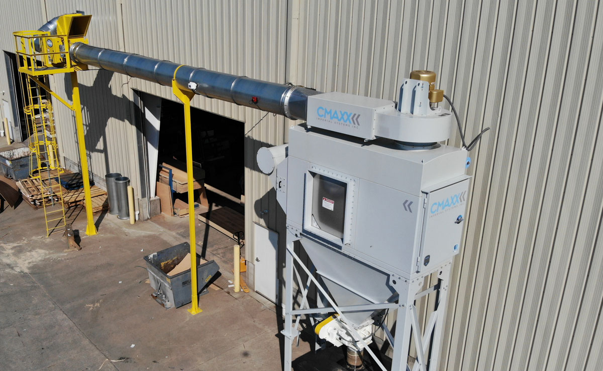 CMAXX dust and fume collector installation for efficient gun range ventilation